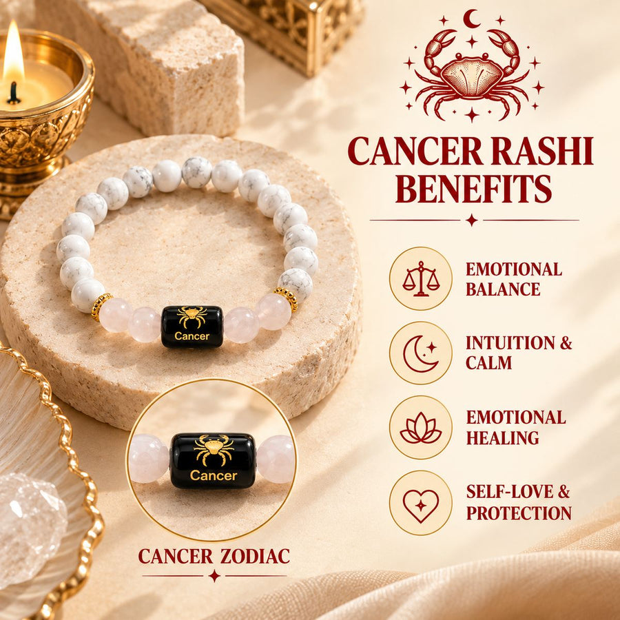 Cancer Zodiac Bracelet (कर्क राशि)