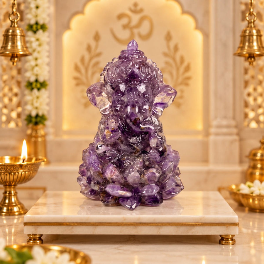 Amethyst Crystal Ganesha