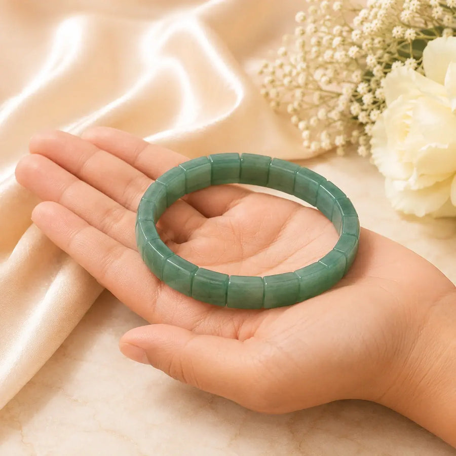 Green Aventurine Bracelet (Pyramid-Cut)