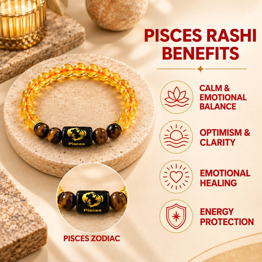 Pisces Zodiac Bracelet (मीन राशि)