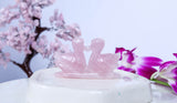 Pair of Swan Rose Quartz