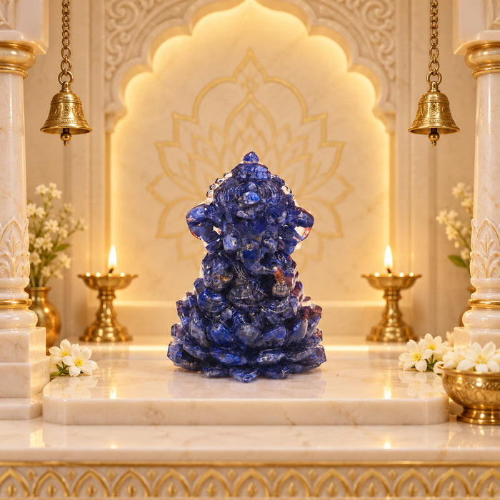 Lapis Lazuli Crystal Ganesha