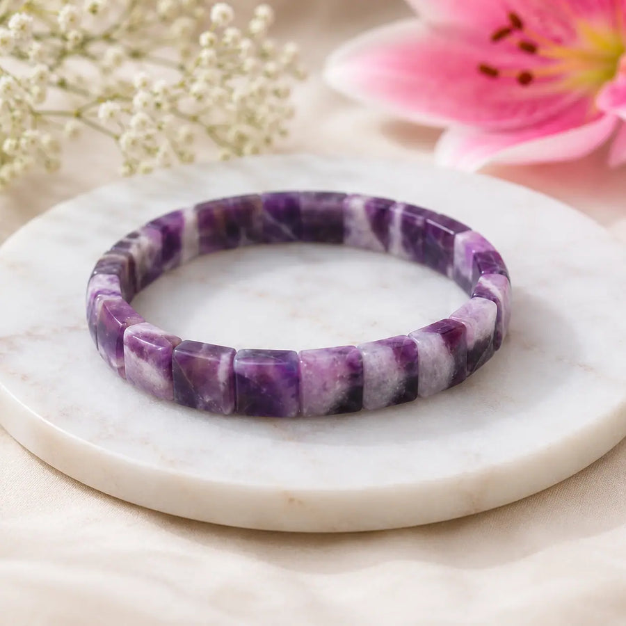 Amethyst Bracelet (Pyramid-Cut)