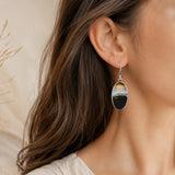 Black Agate Earring