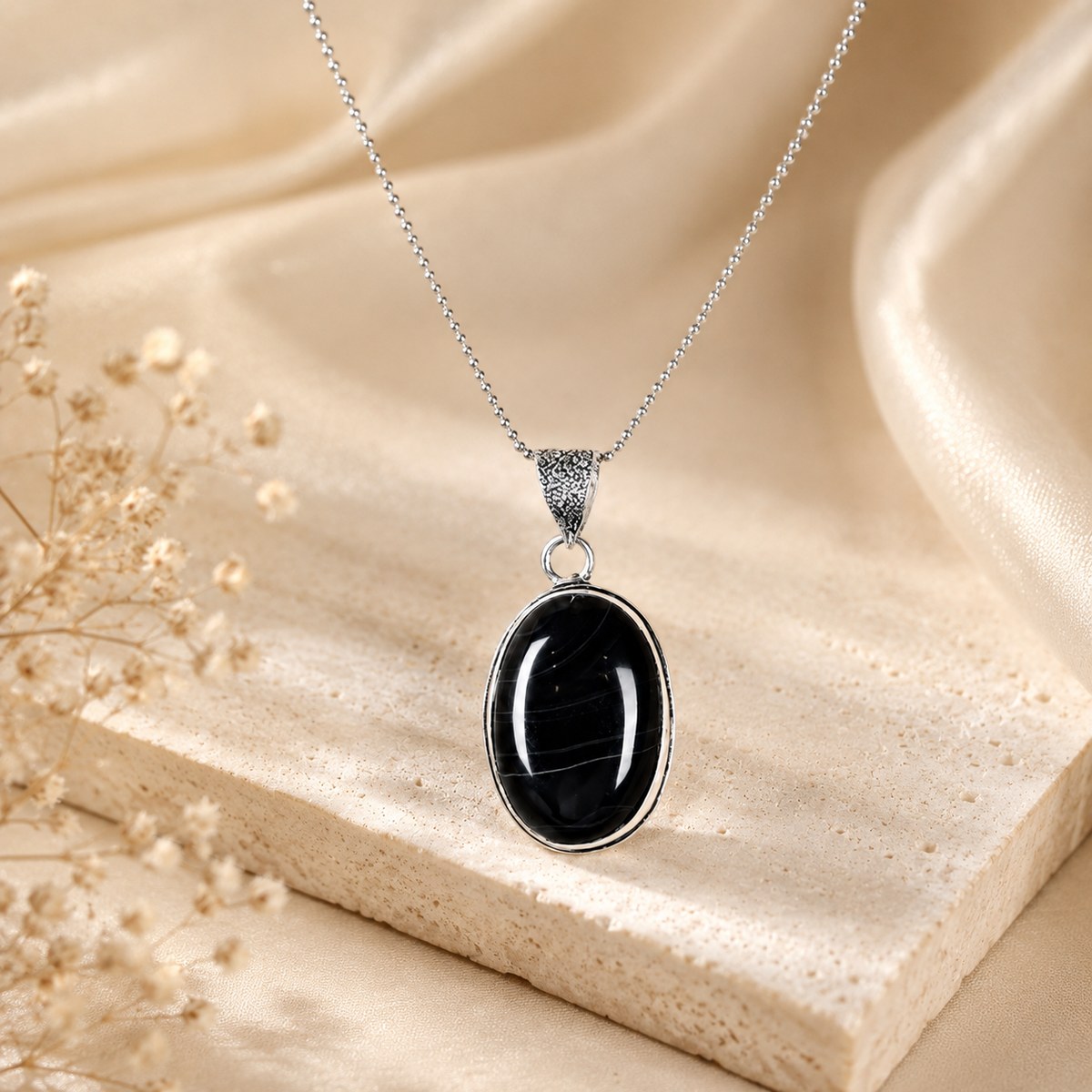 Black Obsidian Pendant