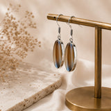 Brown Banded Agate Earring