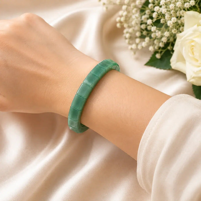 Green Aventurine Bracelet (Pyramid-Cut)