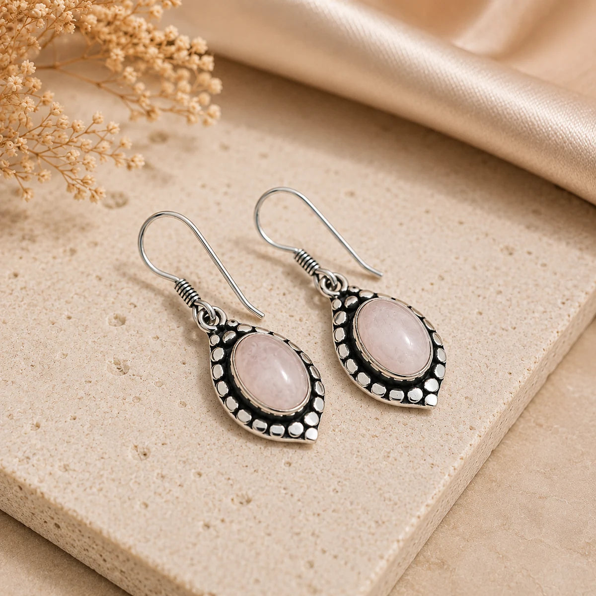 Rose Quartz Earring