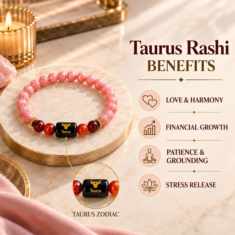Taurus Zodiac Bracelet (वृषभ राशि)