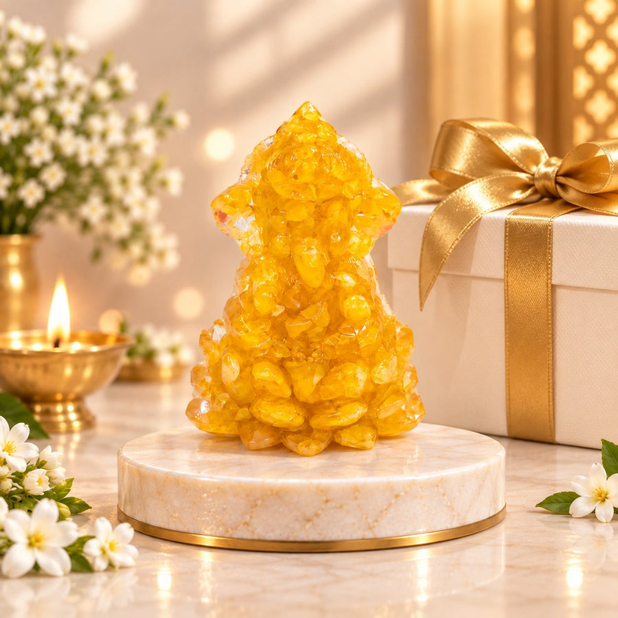 Citrine Crystal Ganesha