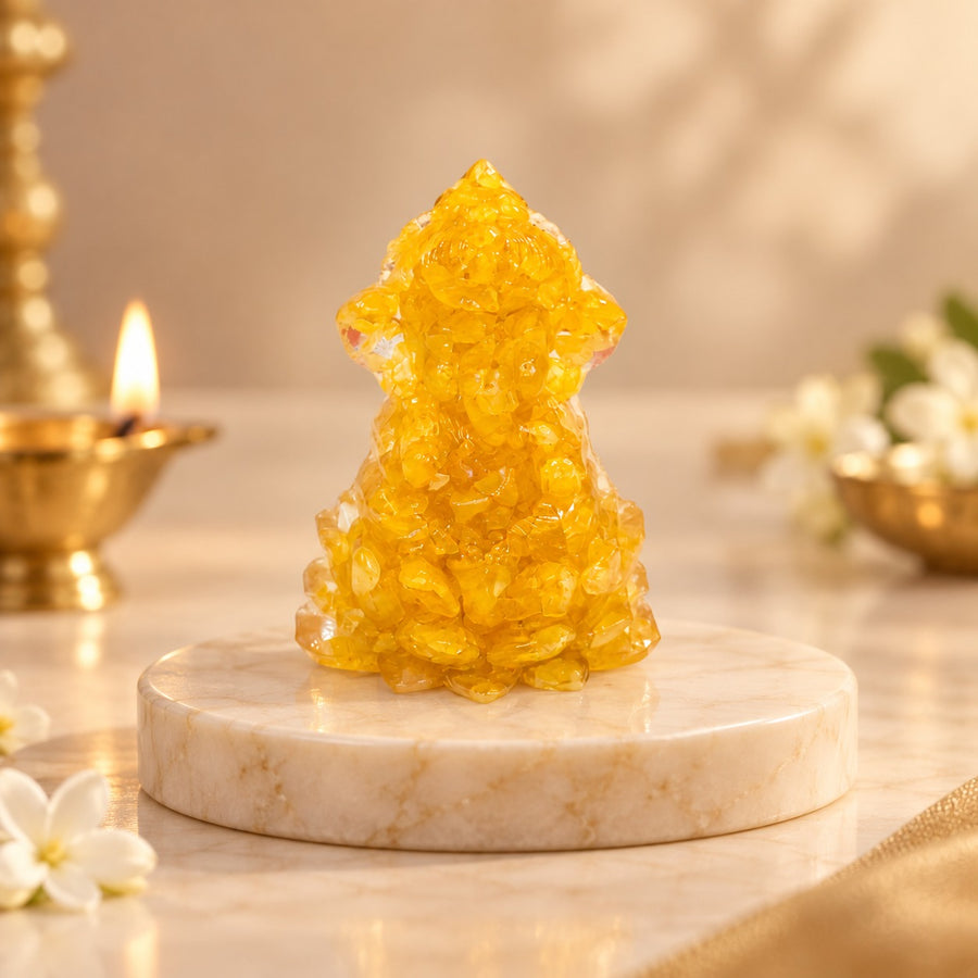Citrine Crystal Ganesha