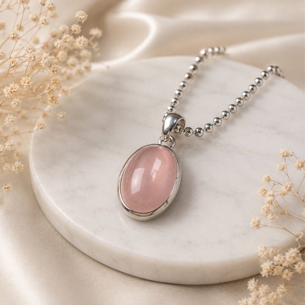 Rose Quartz Pendant – image 1