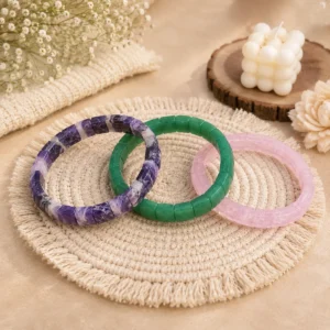 Triple Care Bracelet( Love, Care, Health)Pyramid-Cut 3 Bracelets