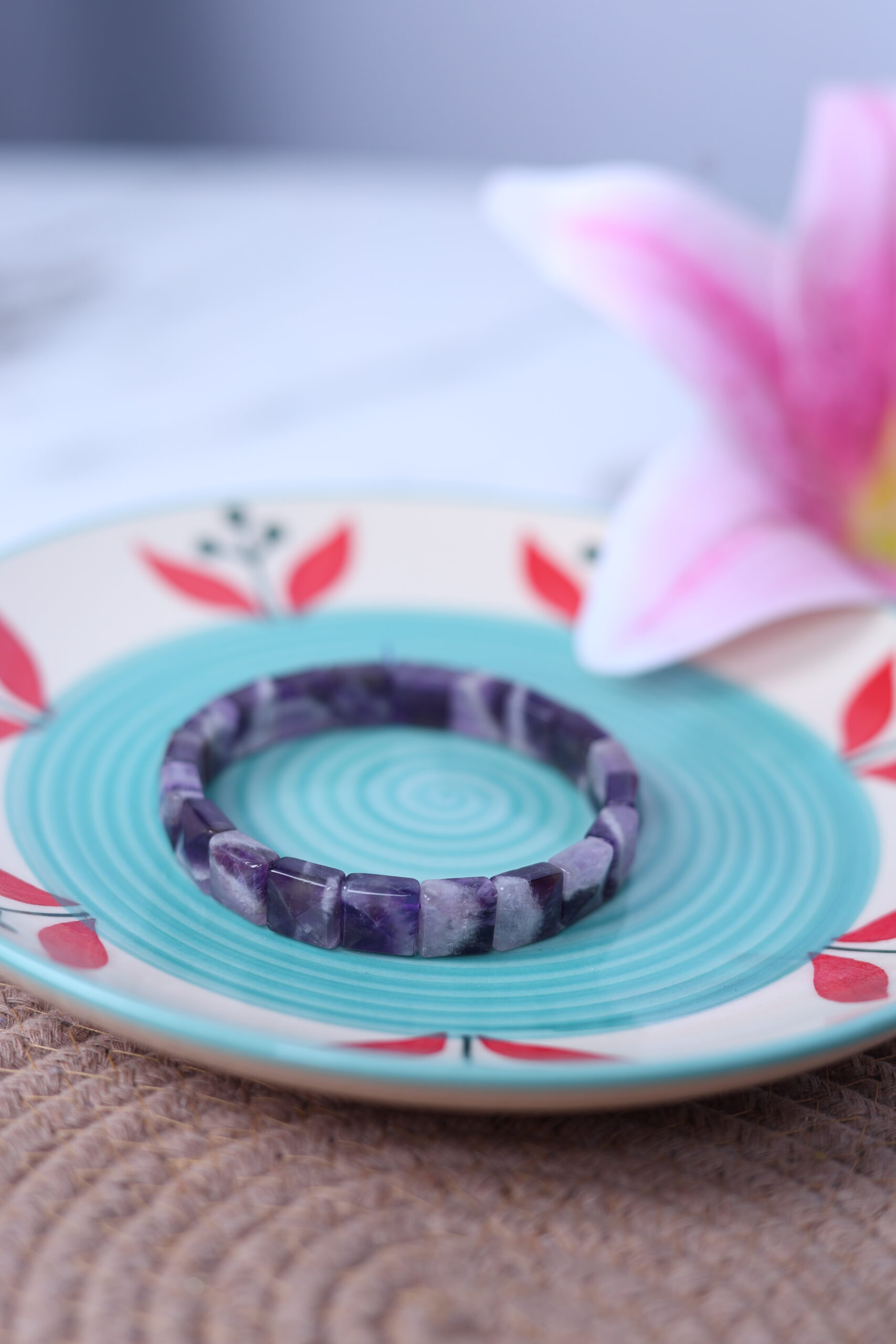 Amethyst Bracelet (Pyramid-Cut)