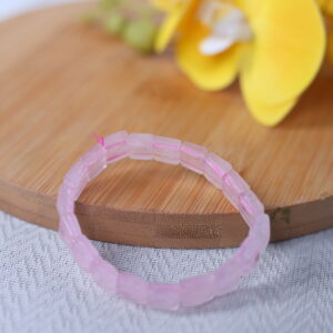 Rose Quartz Bracelet (Pyramid-Cut)