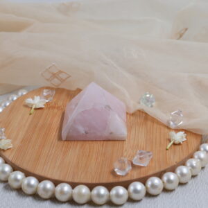 Natural Rose Quartz Stone Pyramid