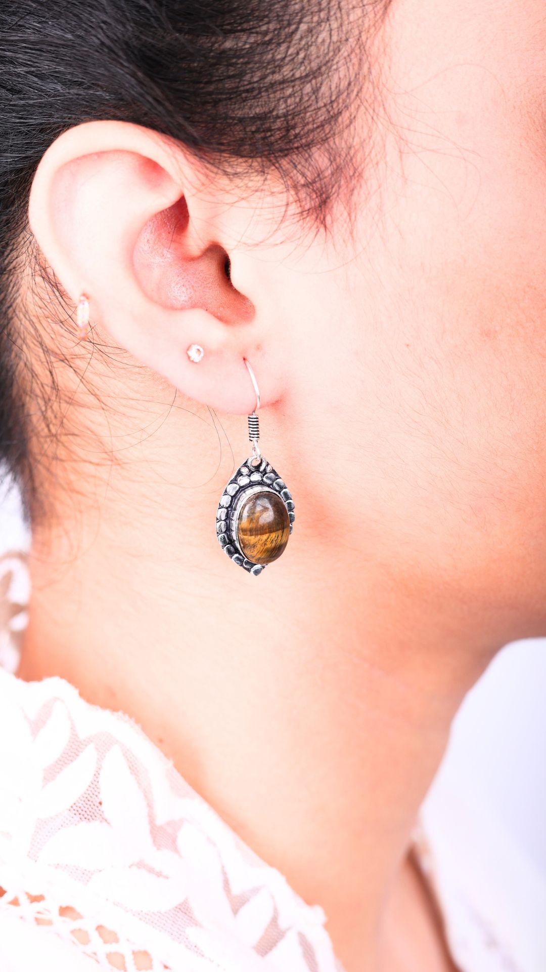 Tiger's Eye Earring - Image 2