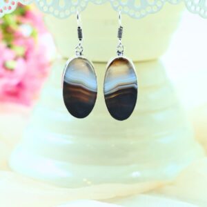 Black Agate Earring