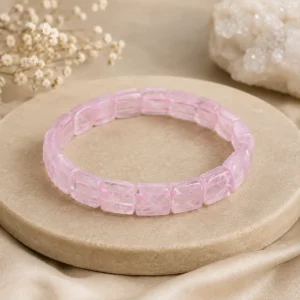 Rose Quartz Bracelet (Pyramid-Cut)