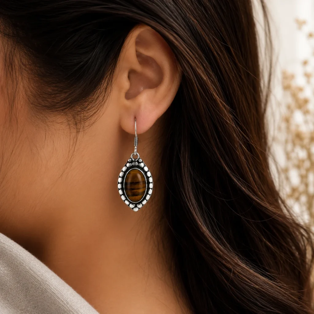 Tiger's Eye Earring – image 1